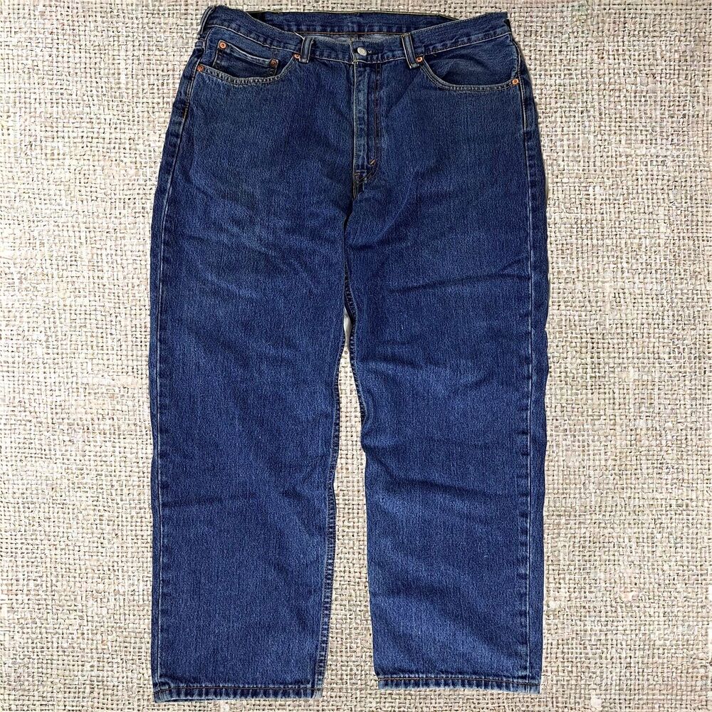 Levis Retro USA Dark Wash Straight Leg Jeans - Size 38 30L Vintage Classic Style